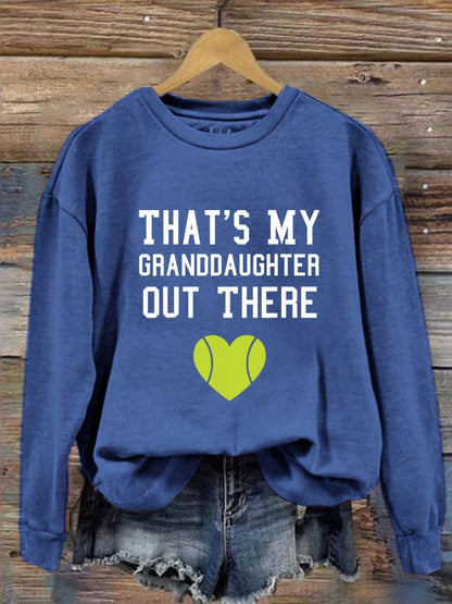 Women's That's my granddaughter out there Tennis sweatshirt