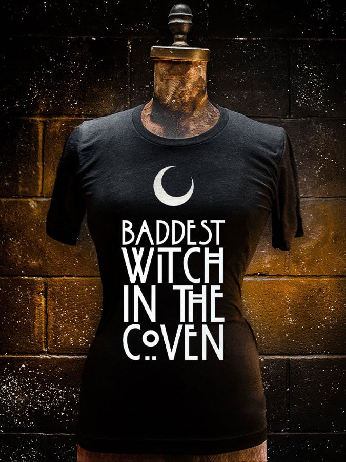 Women's Baddest Witch In The Coven Print T-Shirt