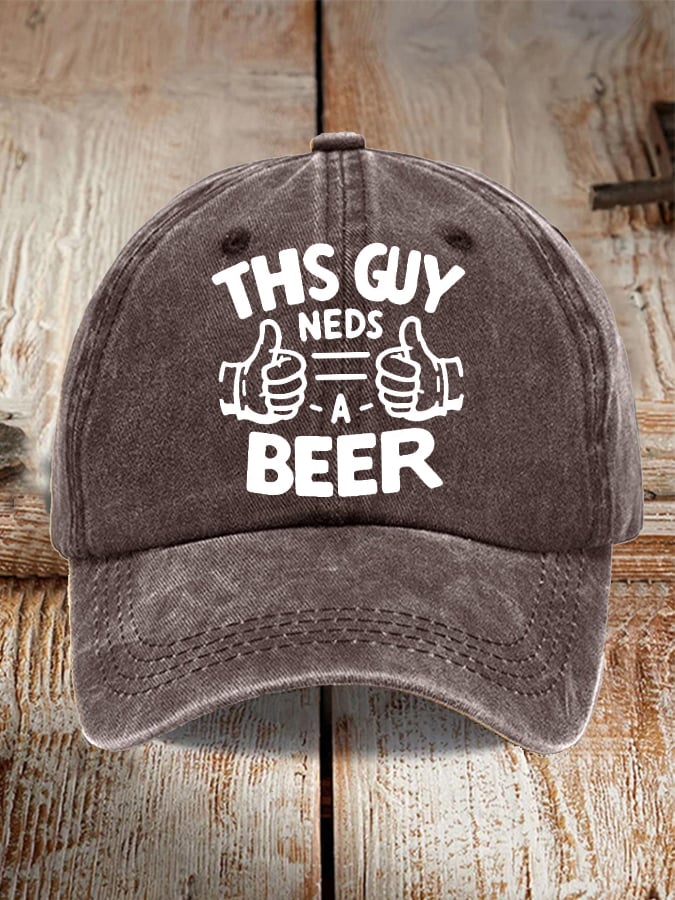 Unisex Oktoberfest Beer Print Printed Washed Distressed Hat