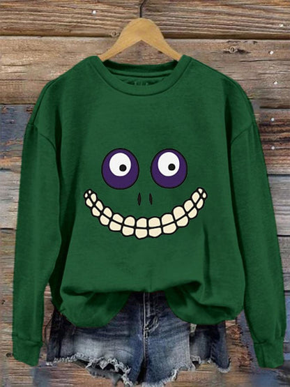 Women's Halloween Print Sweatshirt