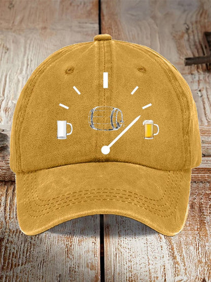Unisex Oktoberfest Beer Print Printed Washed Distressed Hat