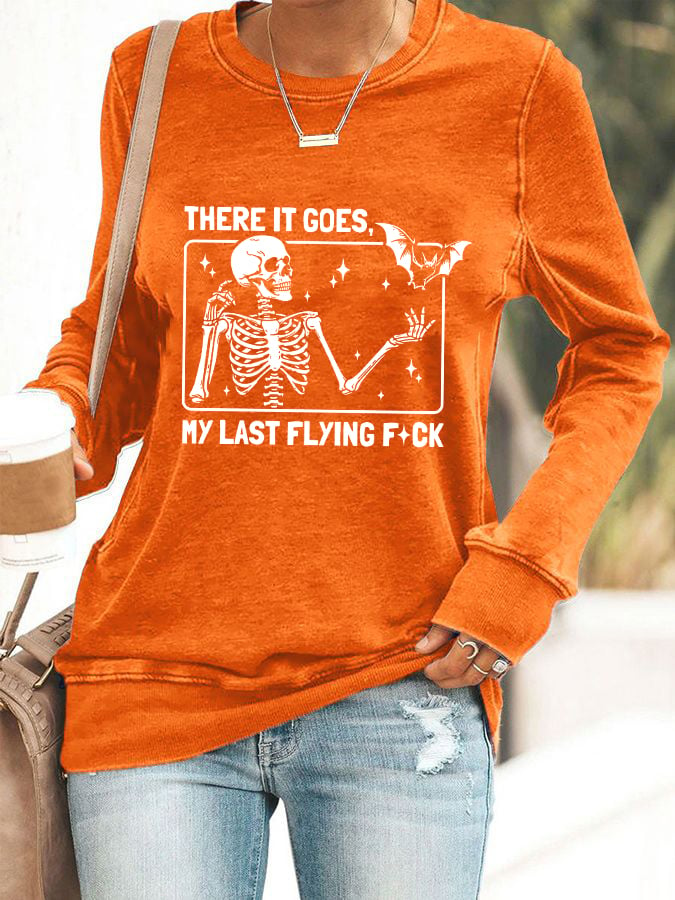 Women's Halloween There It Goes My Last Flying F*ck Sweatshirt