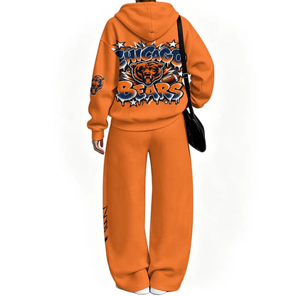 Chicago Bears Vintage Plush Hoodie set | NFL