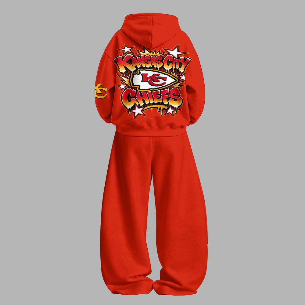 Kansas City Chiefs Vintage Plush Hoodie set | NFL