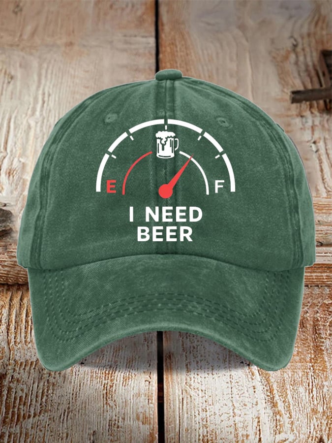 Unisex Oktoberfest Beer Print Printed Washed Distressed Hat