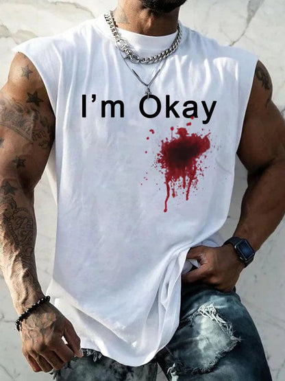 Men's I'm Okay Printed Tank Top