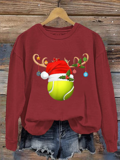 Women's Christmas Tennis Casual Sweatshirt