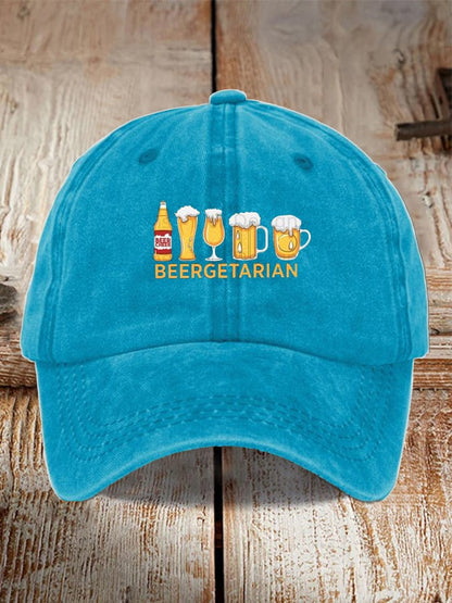 Unisex Oktoberfest Beer Print Printed Washed Distressed Hat