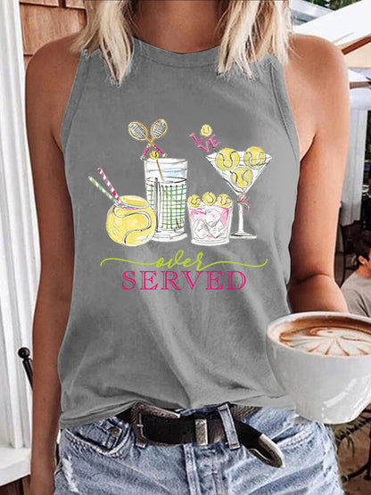Women's Funny Tennis Tennis Drinks  Tennis Lover Casual Vest