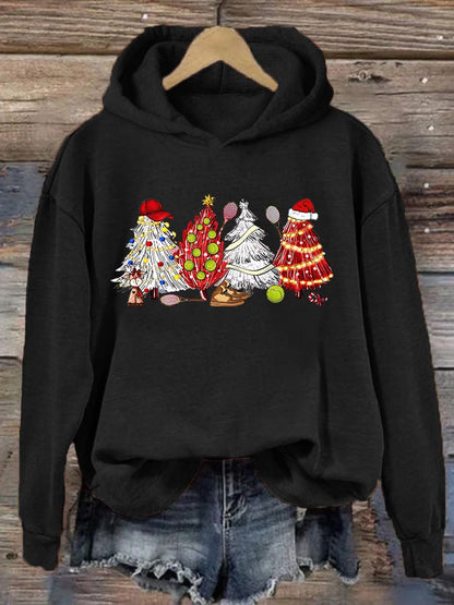 Women's Christmas Tennis Casual Hoodie