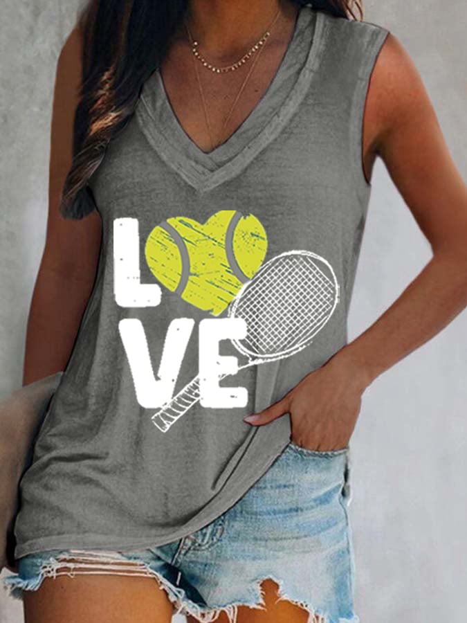 Women's Apres  Tennis Print Casual Vest