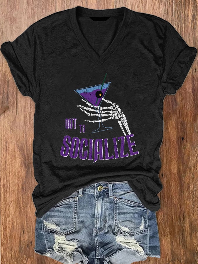 Women's Out to Socialize Casual T-Shirt