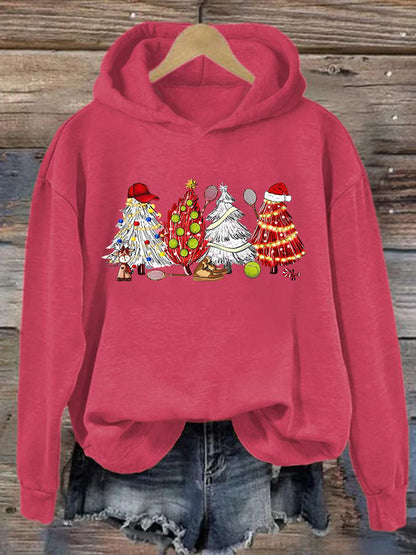 Women's Christmas Tennis Casual Hoodie