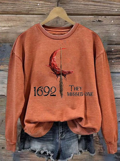 Women's 1692 Witch Print Sweatshirt