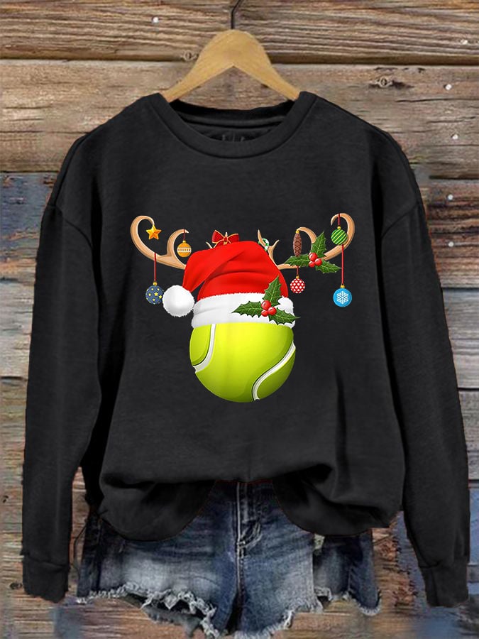 Women's Christmas Tennis Casual Sweatshirt