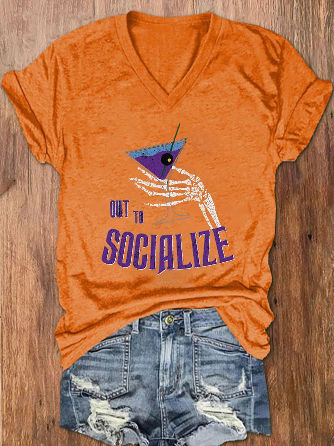 Women's Out to Socialize Casual T-Shirt