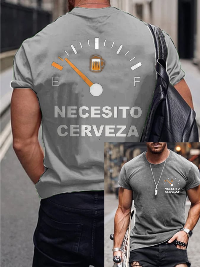 Men's Oktoberfest Beer Printed 100% Cotton Short Sleeve T-Shirt