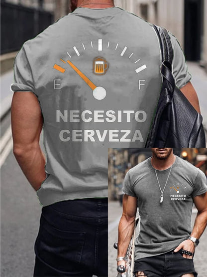 Men's Oktoberfest Beer Printed 100% Cotton Short Sleeve T-Shirt