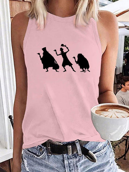 Women's Ghosts Silhouette Print Tank Top