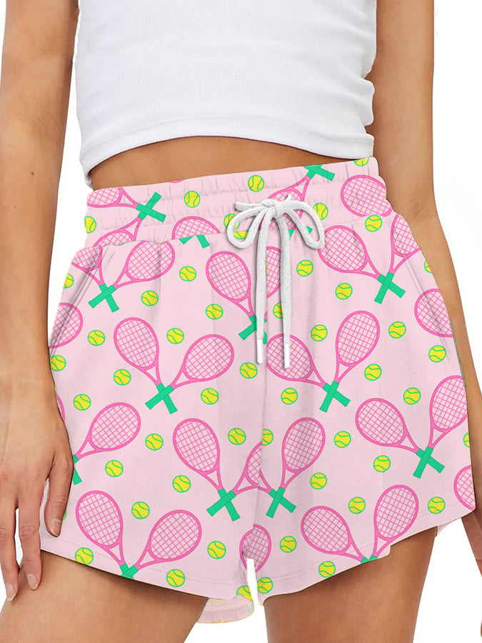 Women's Tennis Printed Casual Shorts