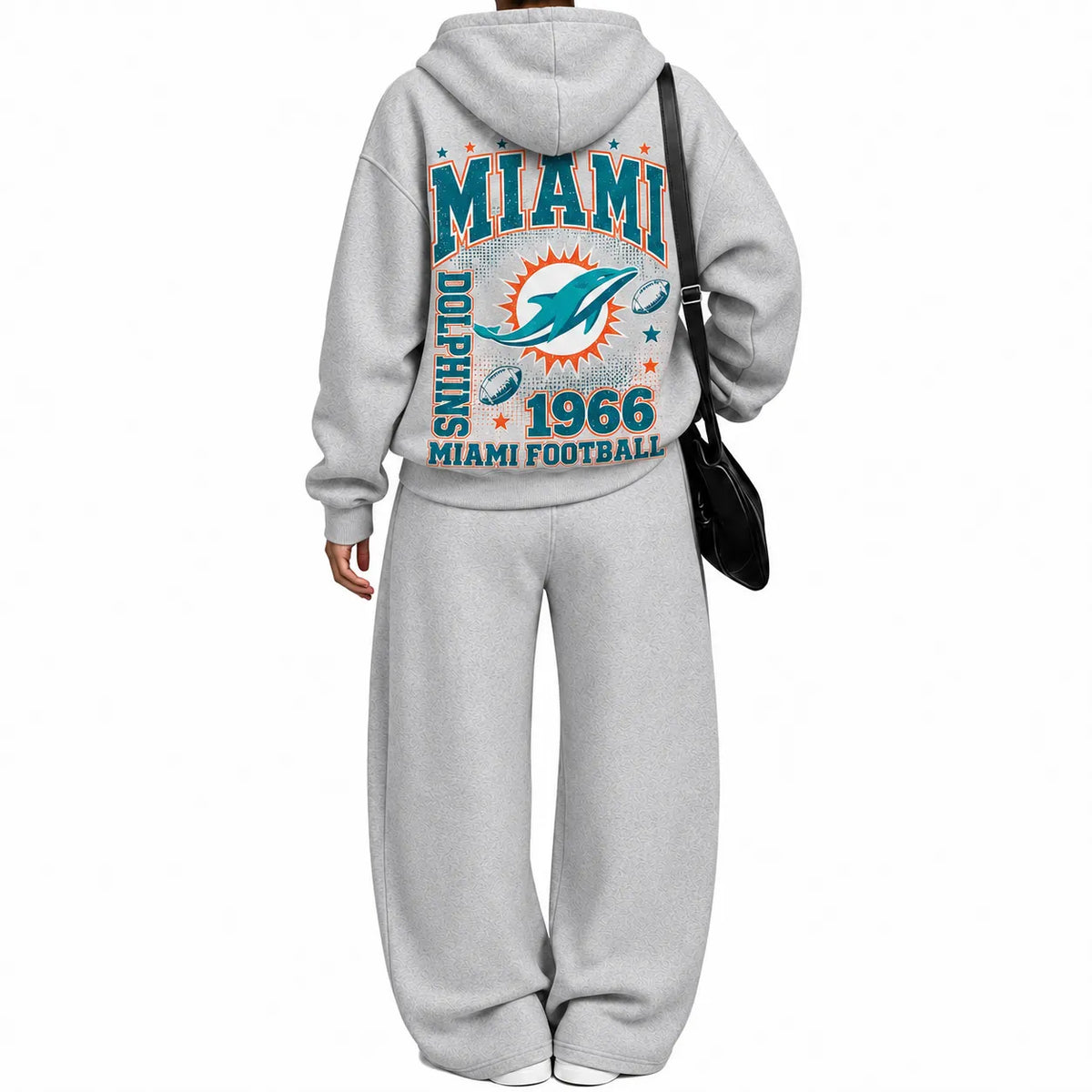 Miami Dolphins-Vintage Plush Hoodie set