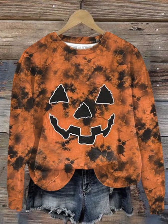 Women's Halloween Print Sweatshirt