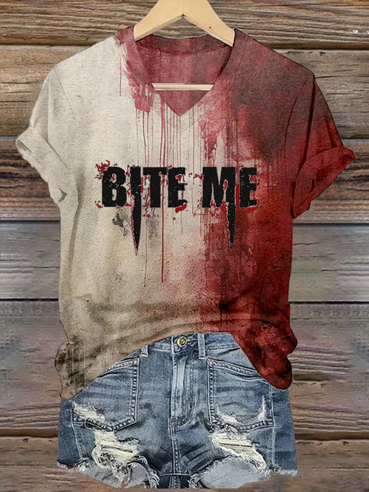 Women's Bite Me Print T-shirt