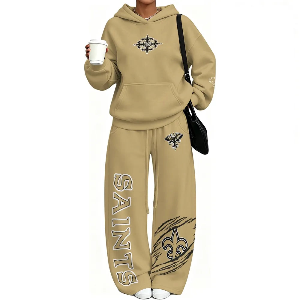 New Orleans Saints Vintage Plush Hoodie set | NFL