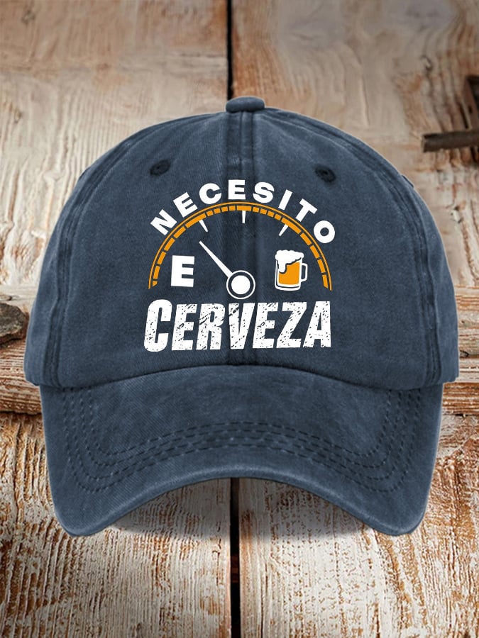 Unisex Oktoberfest Beer Print Printed Washed Distressed Hat