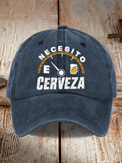 Unisex Oktoberfest Beer Print Printed Washed Distressed Hat
