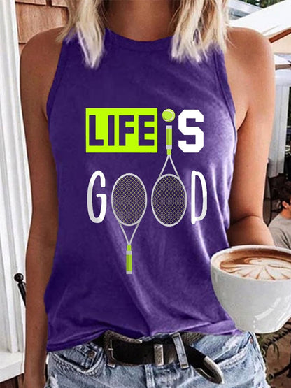 Women's Tennis Funny Print Casual Vest