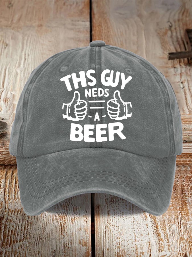 Unisex Oktoberfest Beer Print Printed Washed Distressed Hat