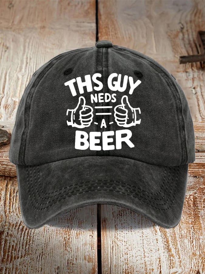 Unisex Oktoberfest Beer Print Printed Washed Distressed Hat