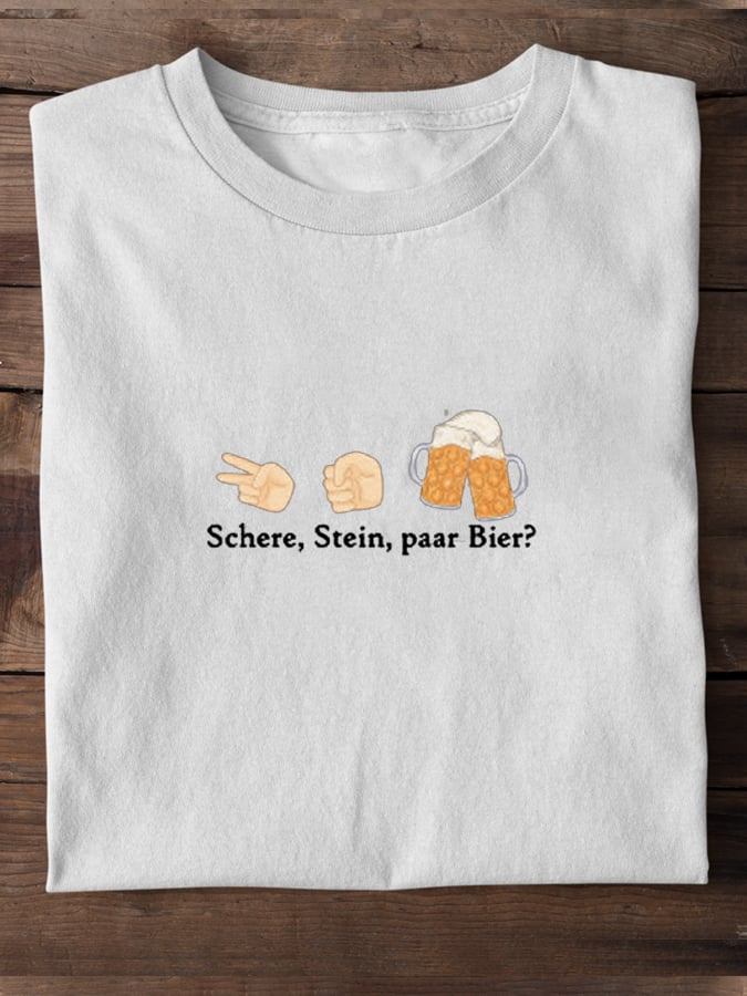 Rock, scissors, a few beers? - Unisex T-shirt made of 100% cotton