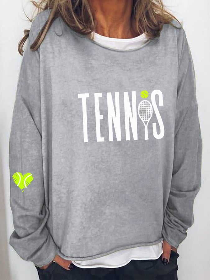 Women's Tennis Printed Casual Sweatshirt