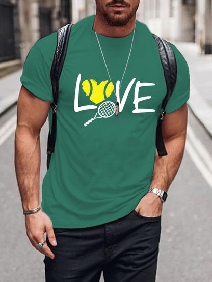 Men's love tennis printed t-shirt