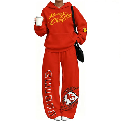 Kansas City Chiefs Vintage Plush Hoodie set | NFL