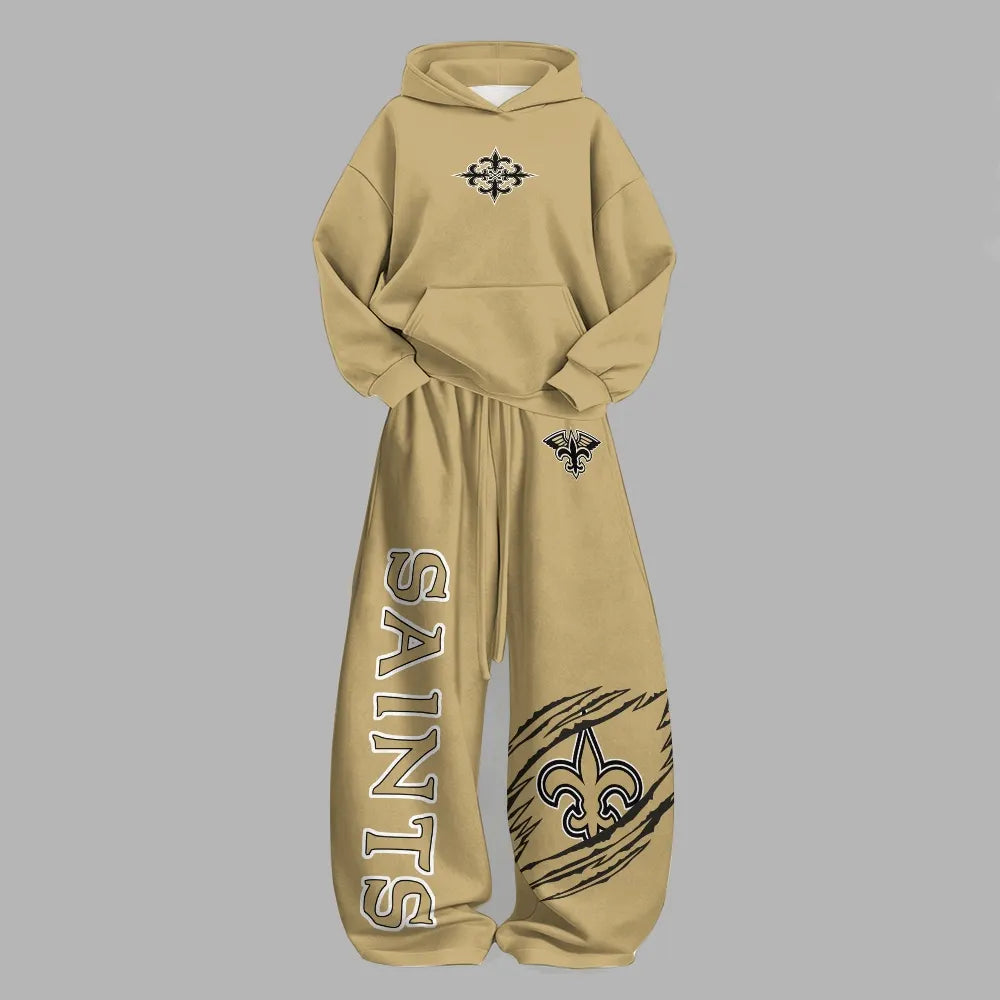 New Orleans Saints Vintage Plush Hoodie set | NFL