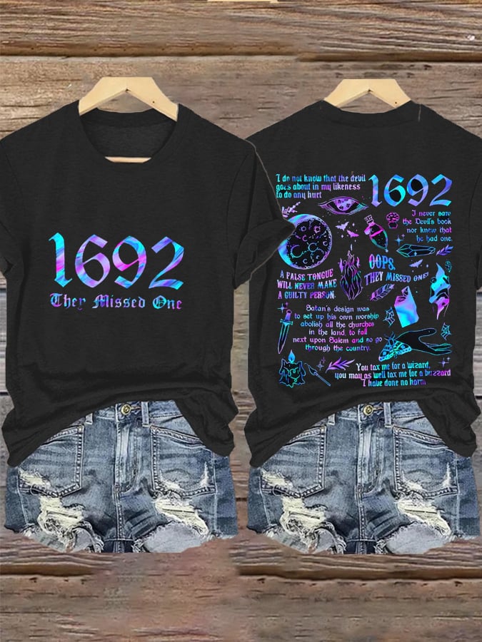 Women's 1692 They Missed One Print Casual T-Shirt