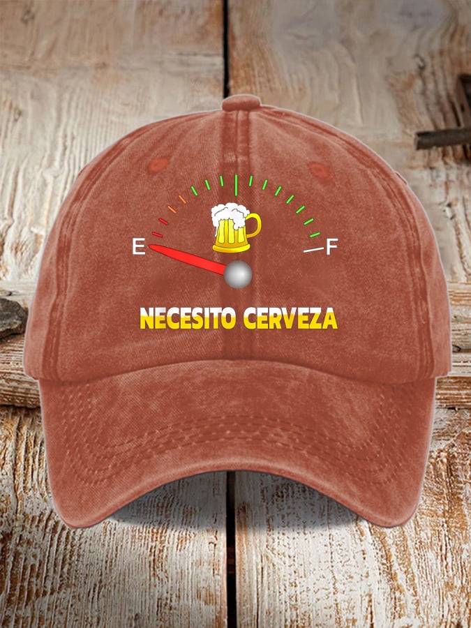 Unisex Oktoberfest Beer Print Printed Washed Distressed Hat