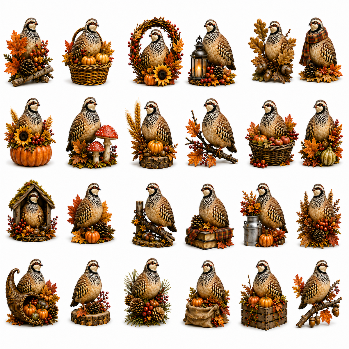 24-Day Partridge Advent Calendar | Hand-Painted Figurine Countdown Gift