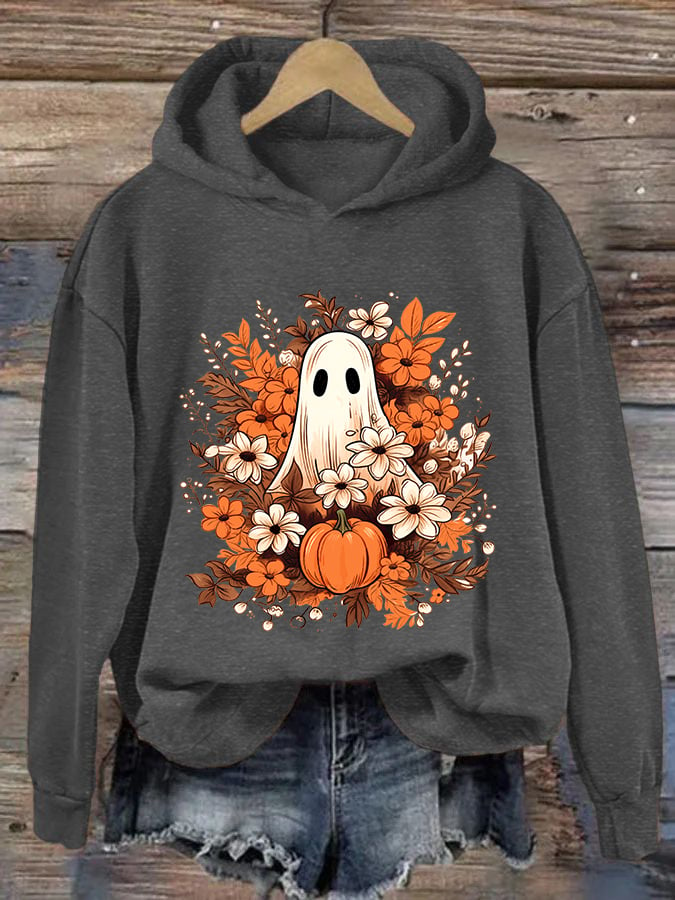 Women's Spooky Ghost Casual Hoodie