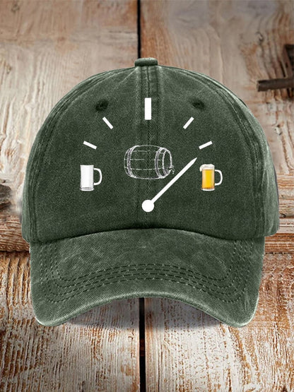 Unisex Oktoberfest Beer Print Printed Washed Distressed Hat