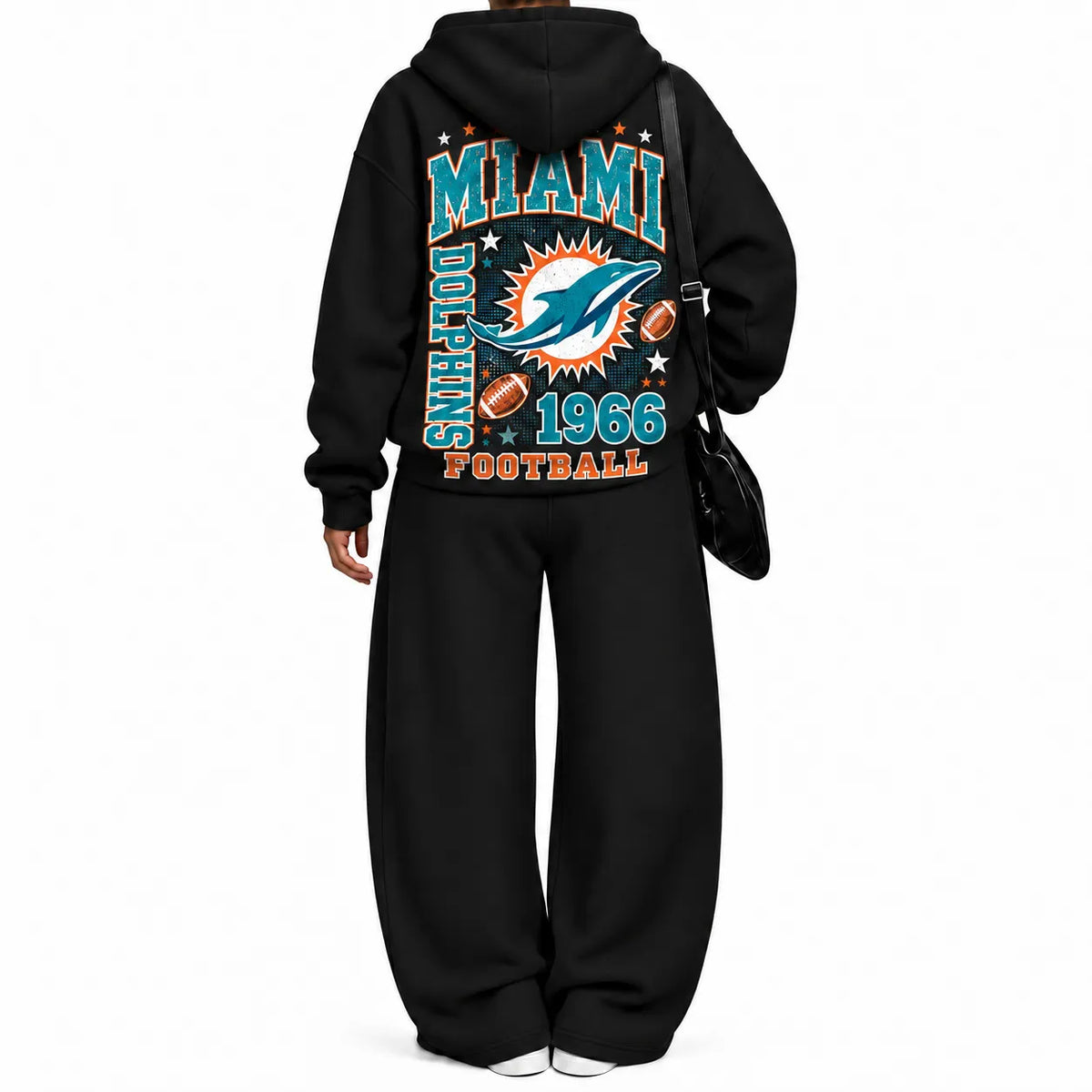 Miami Dolphins-Vintage Plush Hoodie set