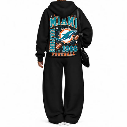 Miami Dolphins-Vintage Plush Hoodie set