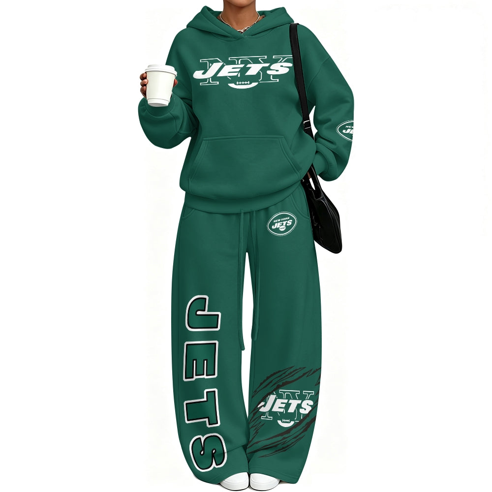 New York Jets Vintage Plush Hoodie set | NFL