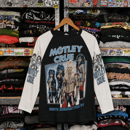 Rare Hard To Find Vintage Mötley Crüe Raglan Shirt, Nearly Sold Out Collectors Piece