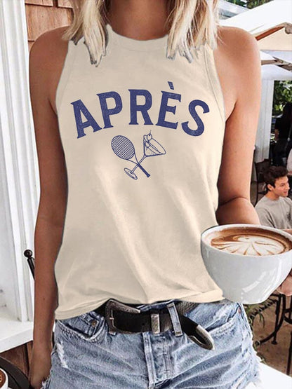 Women's Apres Tennis Printed Tank Top