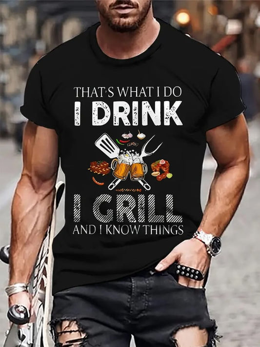 Men's Oktoberfest Beer Printed 100% Cotton Short Sleeve T-Shirt