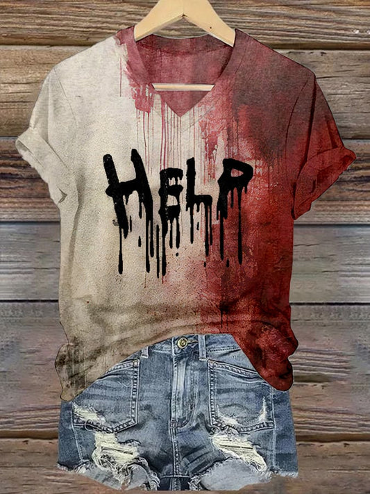 Women's Help Print T-shirt